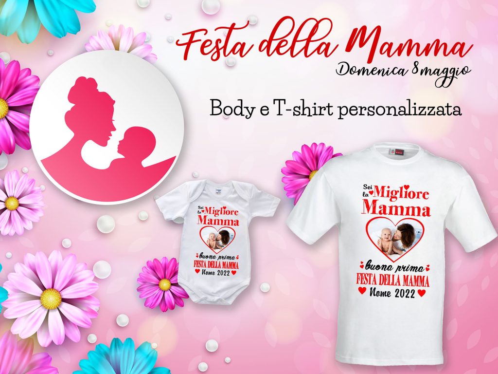 T-shirt body personalizzato prima Festa della Mamma